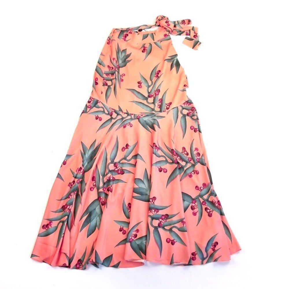 NWT PatBO Heliconia Coral Wrap Top and Maxi Wrap Skirt Matching Set Small Resort - Picture 13 of 16